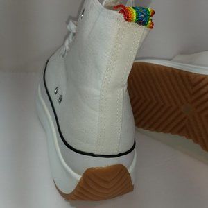 Madden Girl Winnona High-Top Platform Fashion Sneakers/Tennis -White Sz10